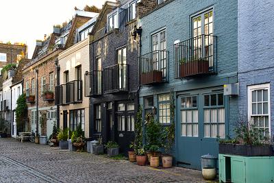 Row of historic mews houses