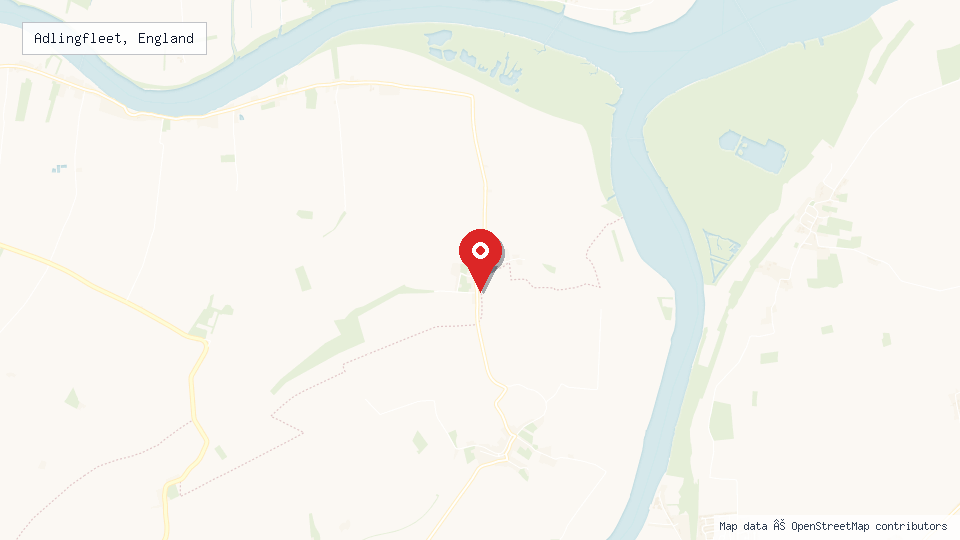 Street map of Adlingfleet, England with location pin