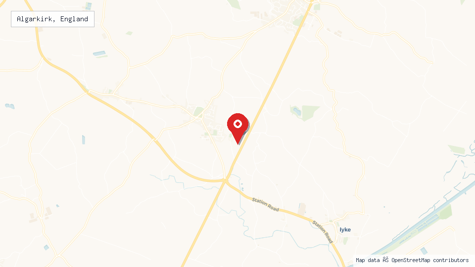 Street map of Algarkirk, England with location pin