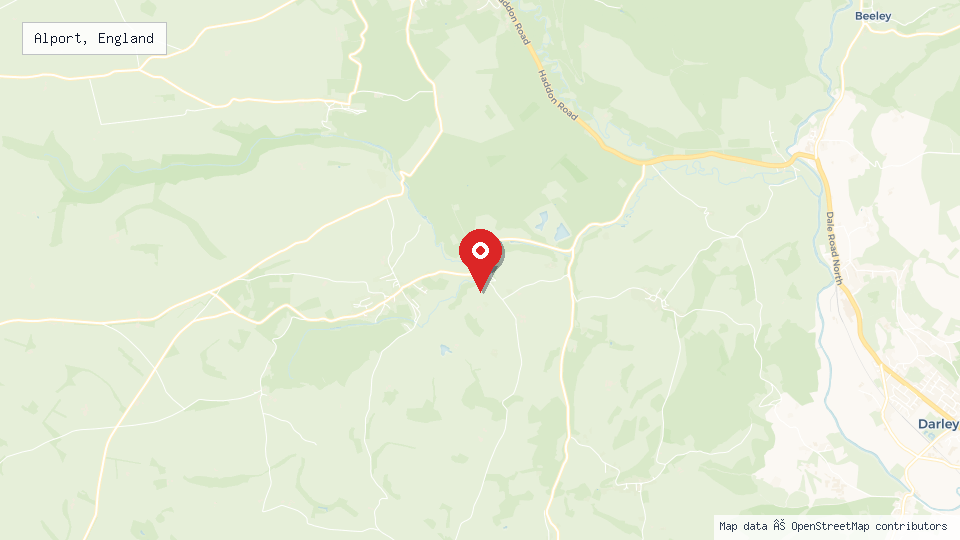 Street map of Alport, England with location pin
