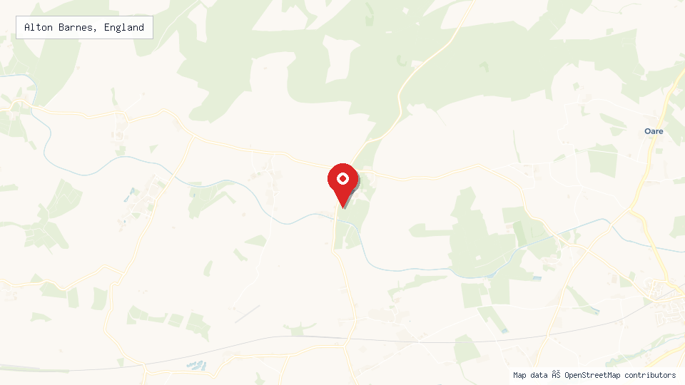 Street map of Alton Barnes, England with location pin