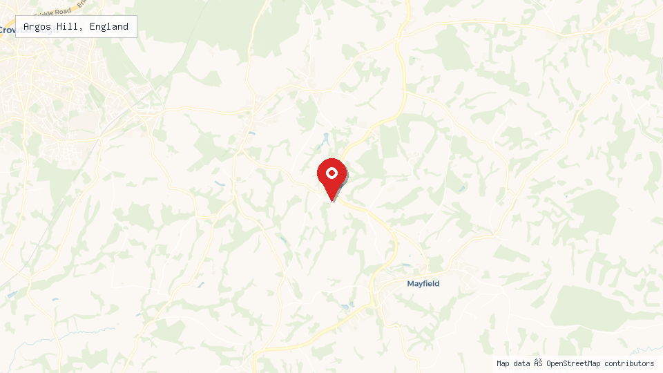 Street map of Argos Hill, England with location pin