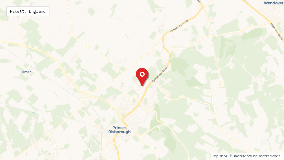 Street map of Askett, England with location pin