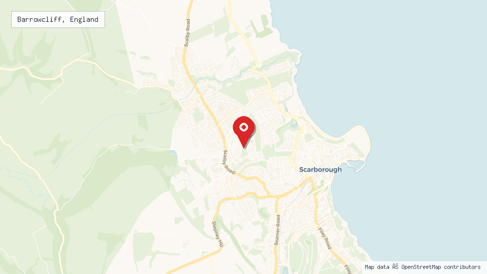 Street map of Barrowcliff, England with location pin