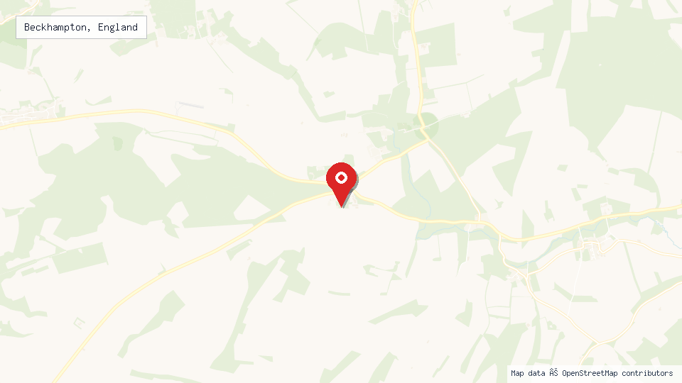 Street map of Beckhampton, England with location pin