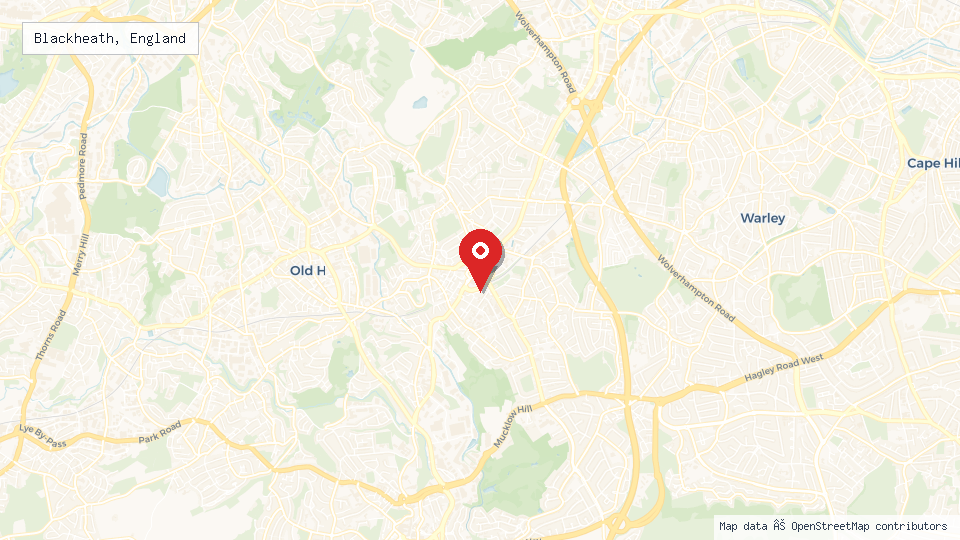 Street map of Blackheath, England with location pin