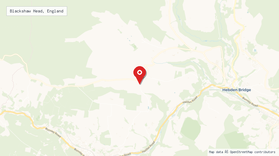 Street map of Blackshaw Head, England with location pin