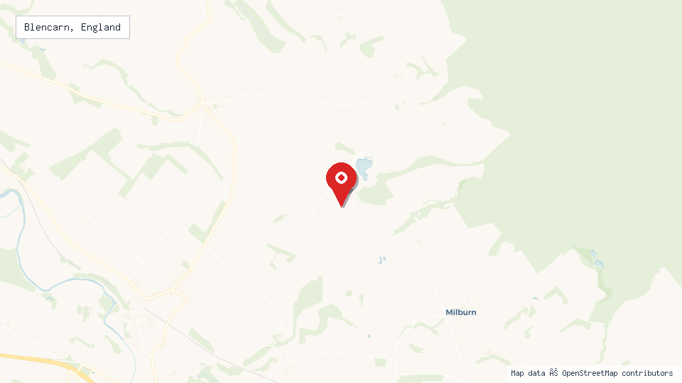 Street map of Blencarn, England with location pin