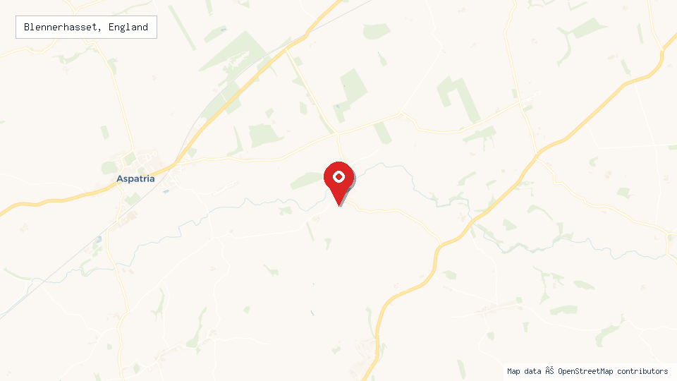 Street map of Blennerhasset, England with location pin
