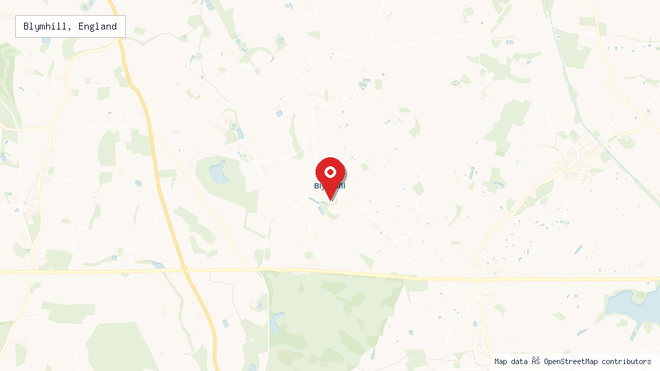 Street map of Blymhill, England with location pin