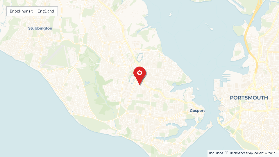 Street map of Brockhurst, England with location pin