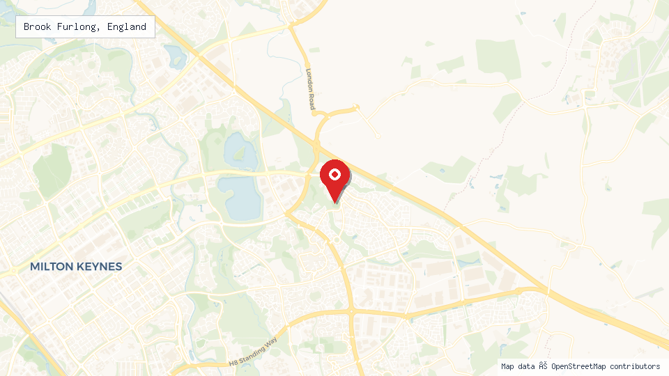 Street map of Brook Furlong, England with location pin