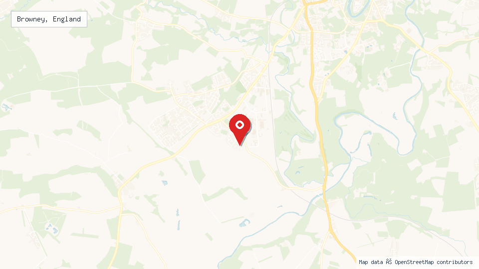 Street map of Browney, England with location pin