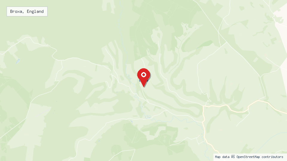 Street map of Broxa, England with location pin