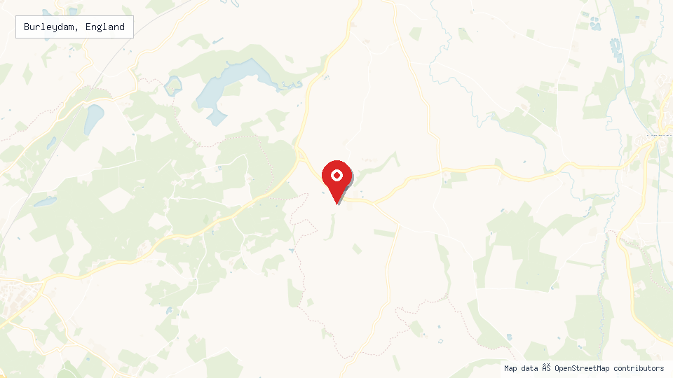 Street map of Burleydam, England with location pin