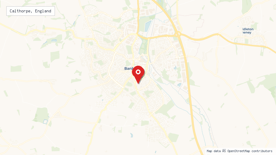 Street map of Calthorpe, England with location pin