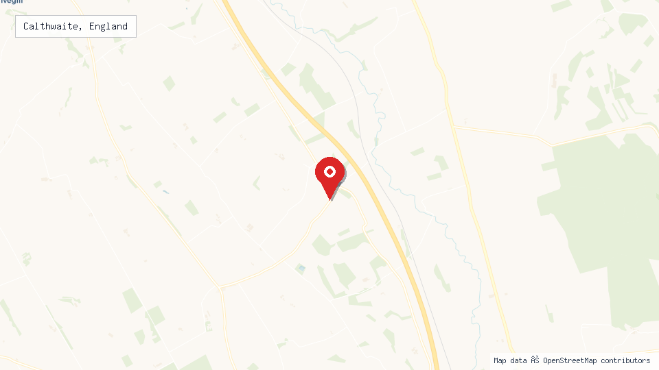 Street map of Calthwaite, England with location pin