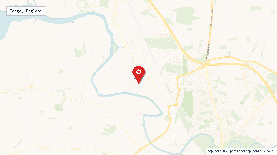 Street map of Cargo, England with location pin