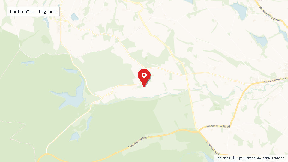 Street map of Carlecotes, England with location pin