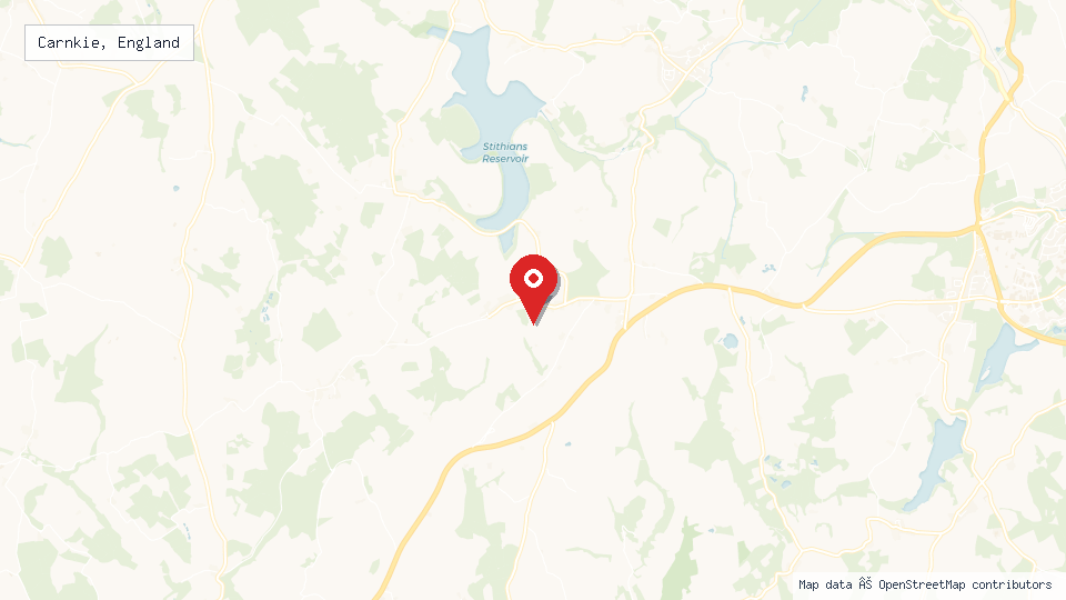 Street map of Carnkie, England with location pin