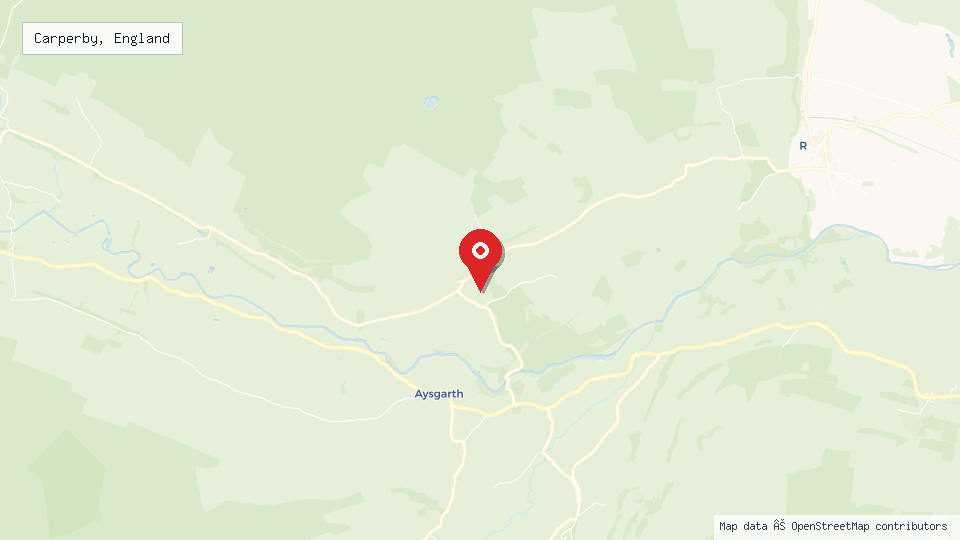 Street map of Carperby, England with location pin