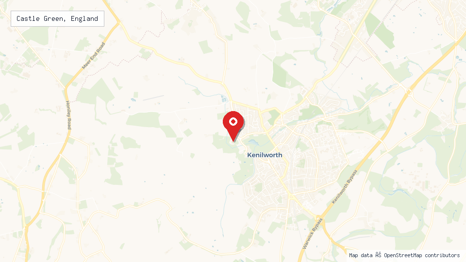 Street map of Castle Green, England with location pin