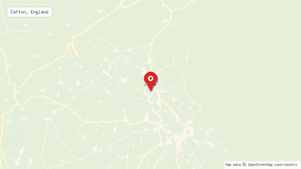 Street map of Catton, England with location pin