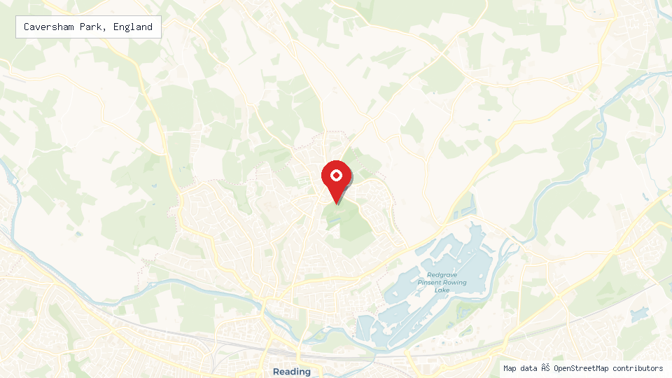 Street map of Caversham Park, England with location pin