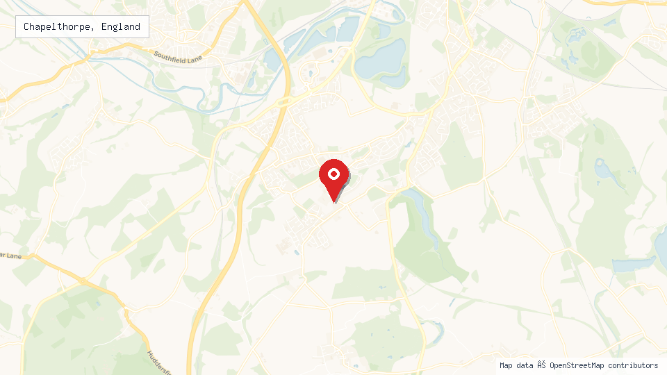 Street map of Chapelthorpe, England with location pin