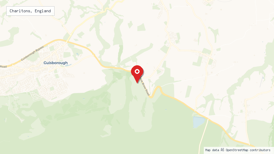 Street map of Charltons, England with location pin