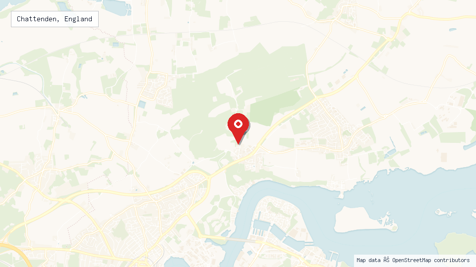 Street map of Chattenden, England with location pin