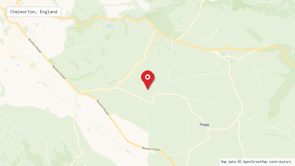 Street map of Chelmorton, England with location pin