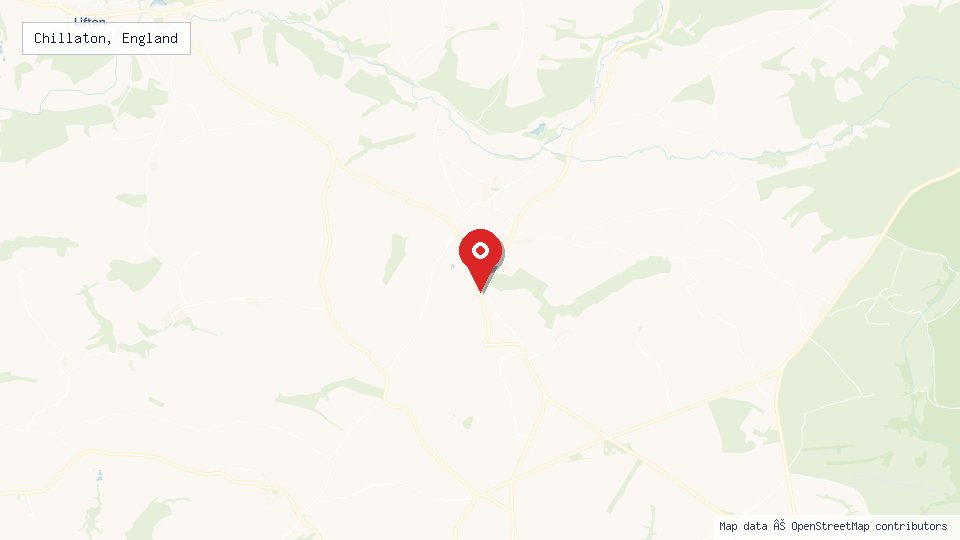Street map of Chillaton, England with location pin