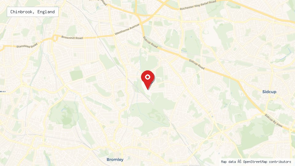 Street map of Chinbrook, England with location pin