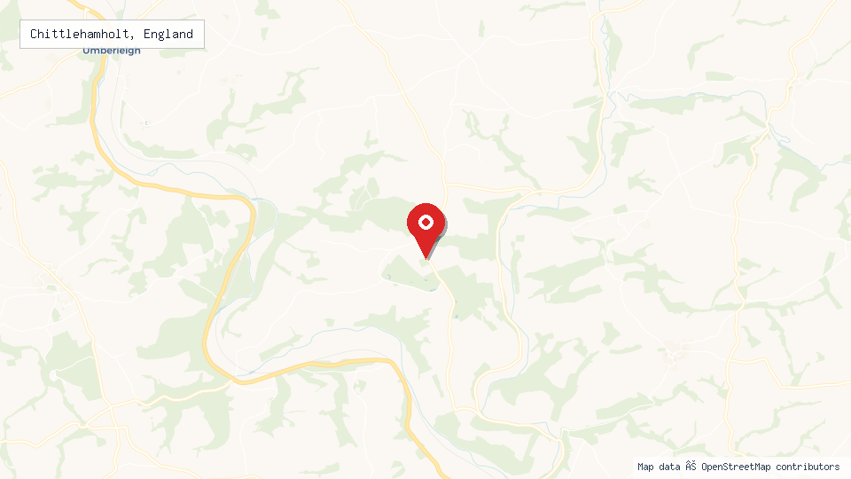 Street map of Chittlehamholt, England with location pin