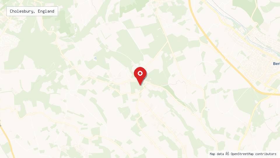 Street map of Cholesbury, England with location pin