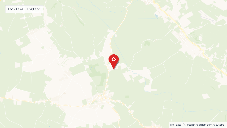Street map of Cocklake, England with location pin