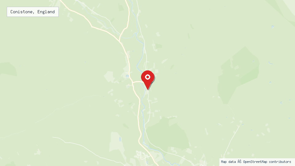 Street map of Conistone, England with location pin