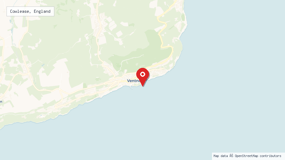 Street map of Cowlease, England with location pin