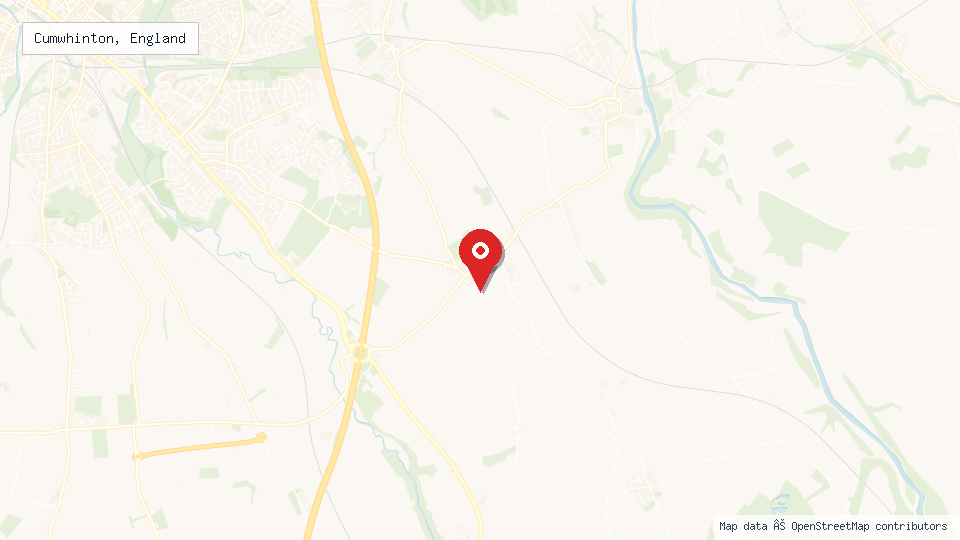 Street map of Cumwhinton, England with location pin