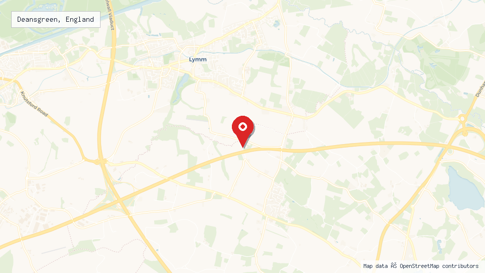 Street map of Deansgreen, England with location pin