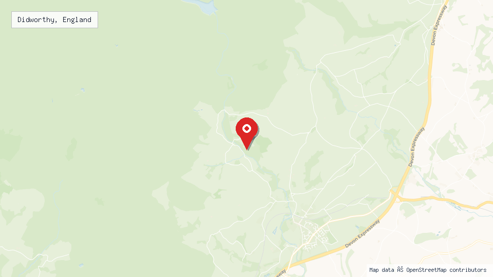 Street map of Didworthy, England with location pin