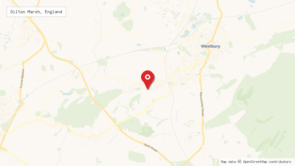 Street map of Dilton Marsh, England with location pin