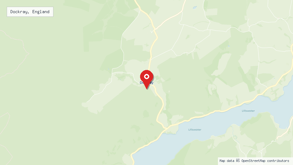Street map of Dockray, England with location pin