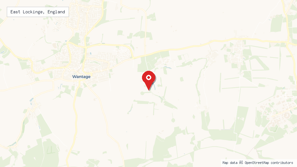 Street map of East Lockinge, England with location pin