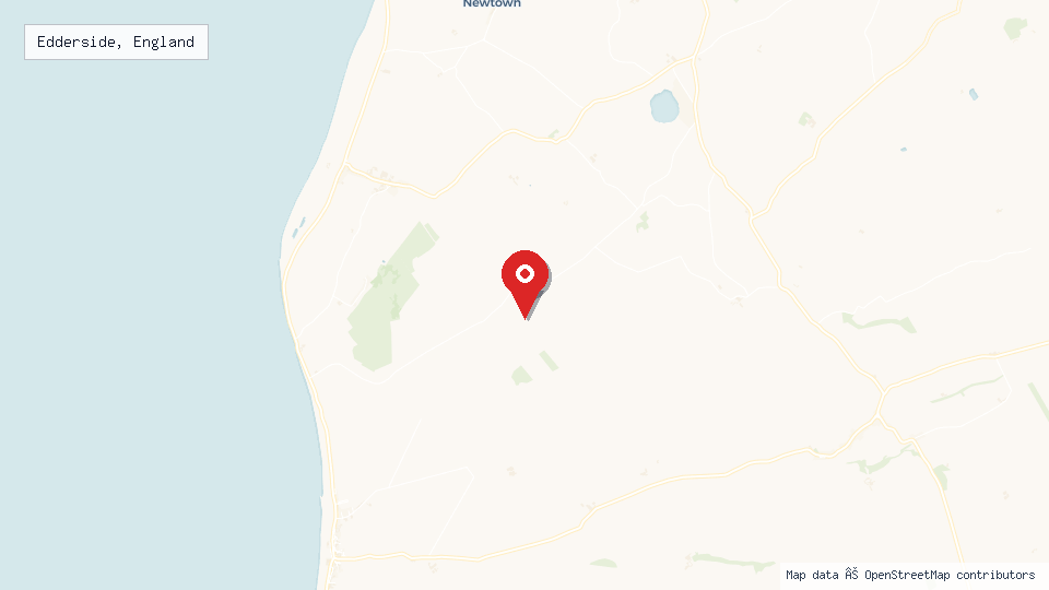 Street map of Edderside, England with location pin