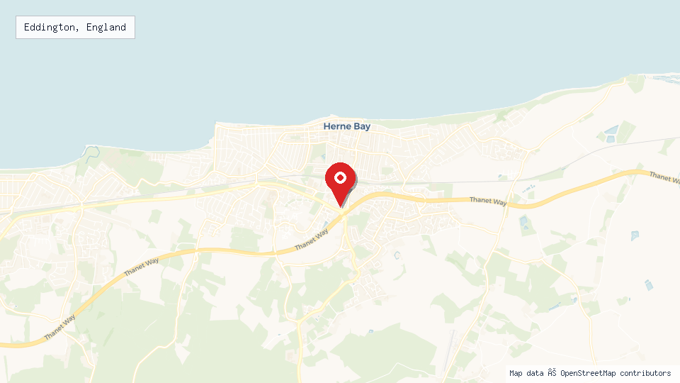 Street map of Eddington, England with location pin