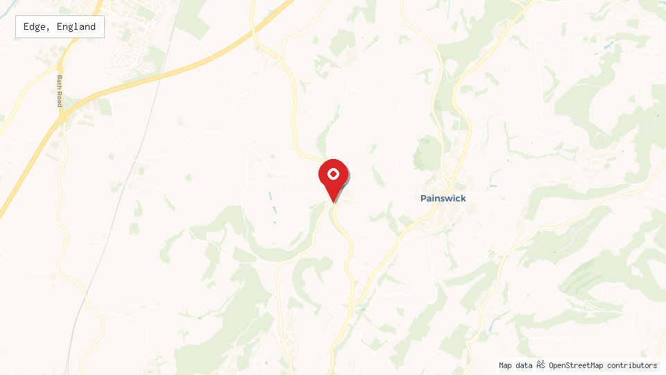 Street map of Edge, England with location pin