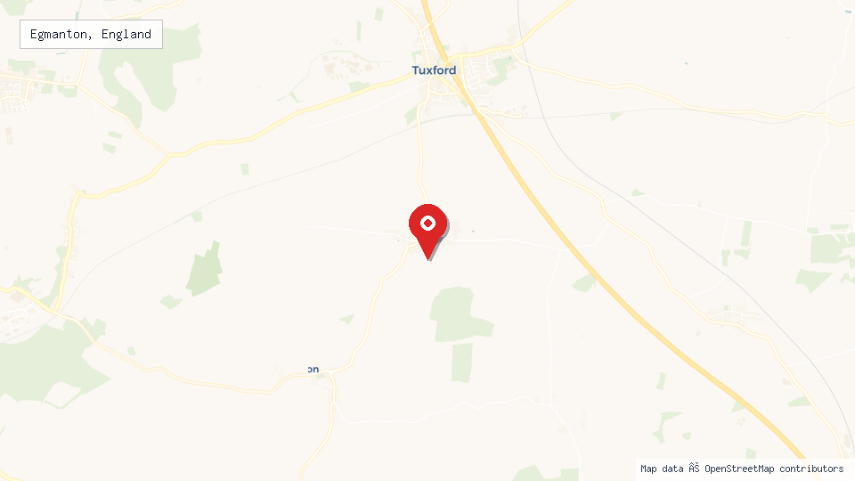 Street map of Egmanton, England with location pin