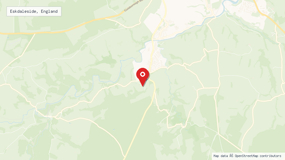 Street map of Eskdaleside, England with location pin